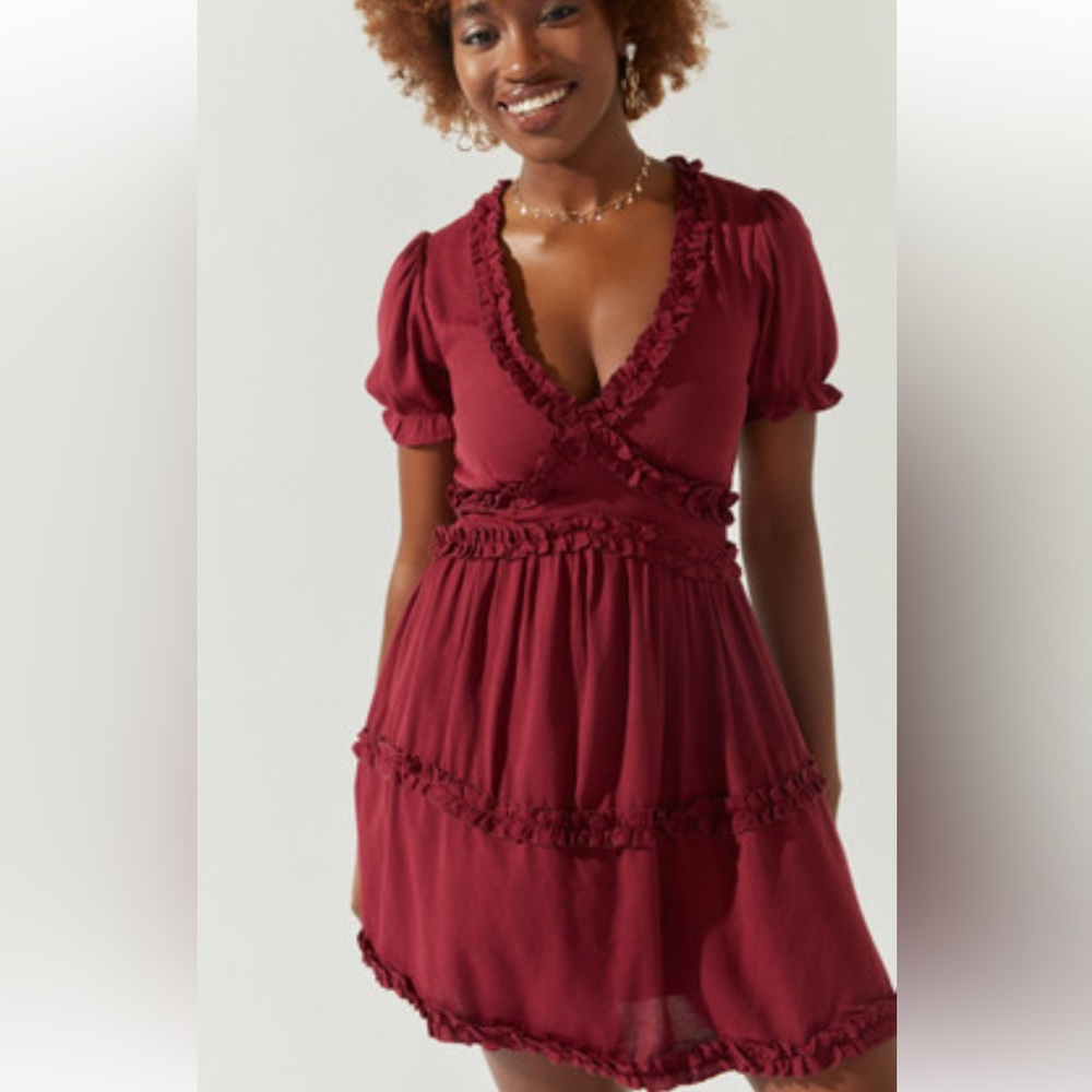 Burgundy dress